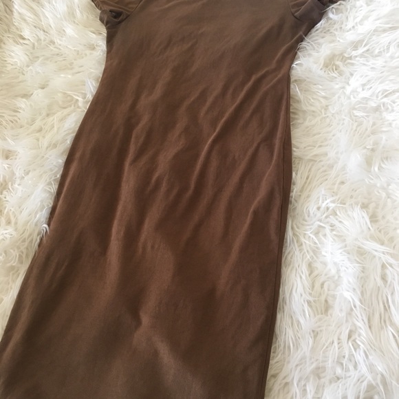 Light brown faux suede pencil dress - Picture 3 of 3